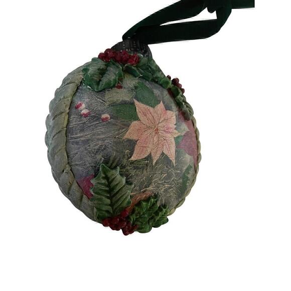 Handmade one of a kind Christmas Ornament Poinsetta - Picture 5 of 10